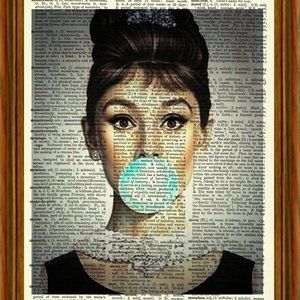 Audrey Hepburn Vintage Dictionary Art Print